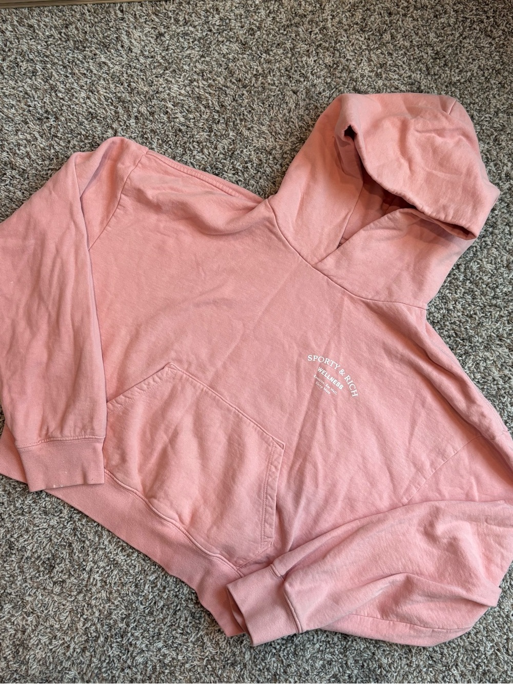 Sporty & Rich Dusty Pink Women's Hooded Sweatshirt